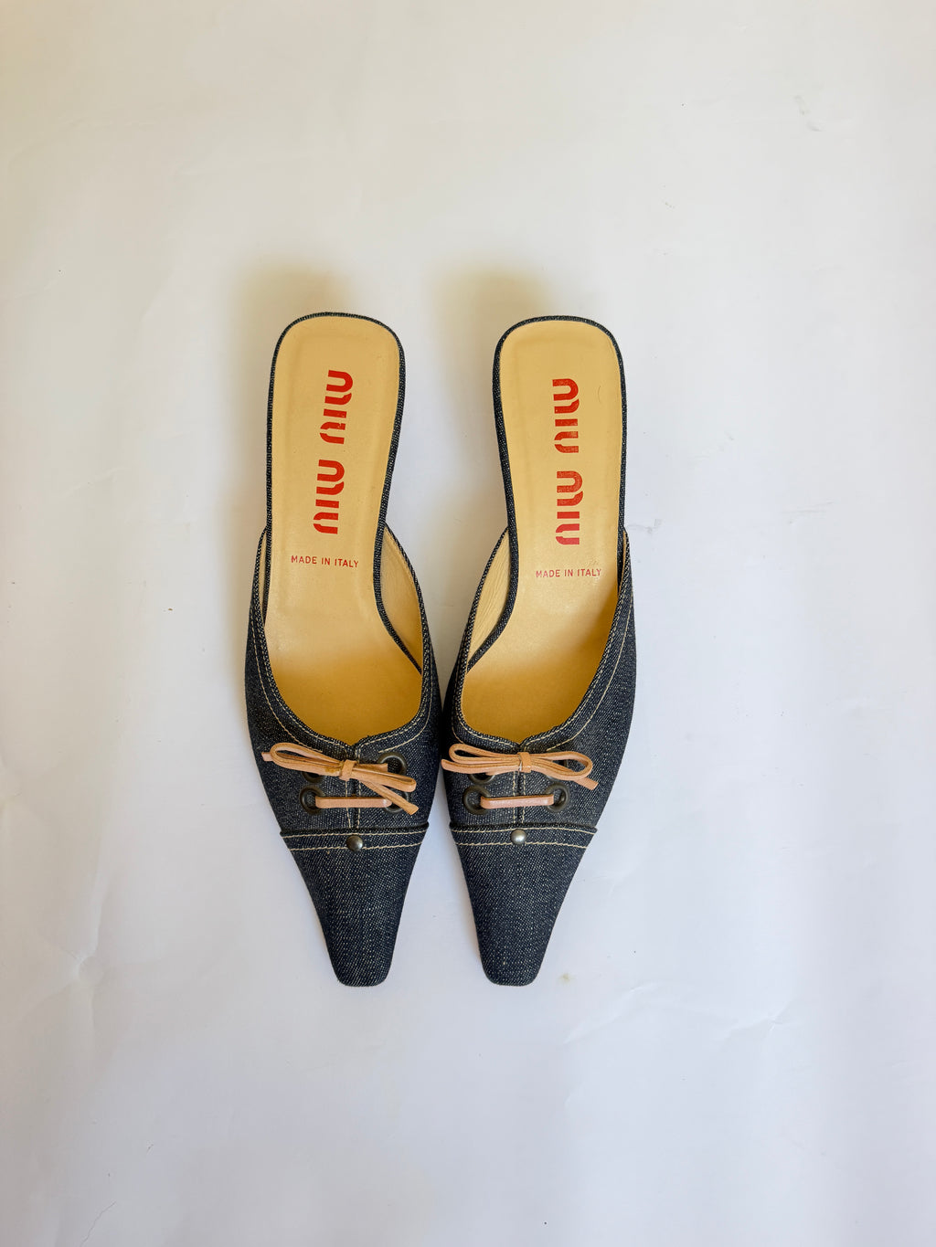 Miu Miu Denim Kitten Heels (EU 38/ US 7.5)