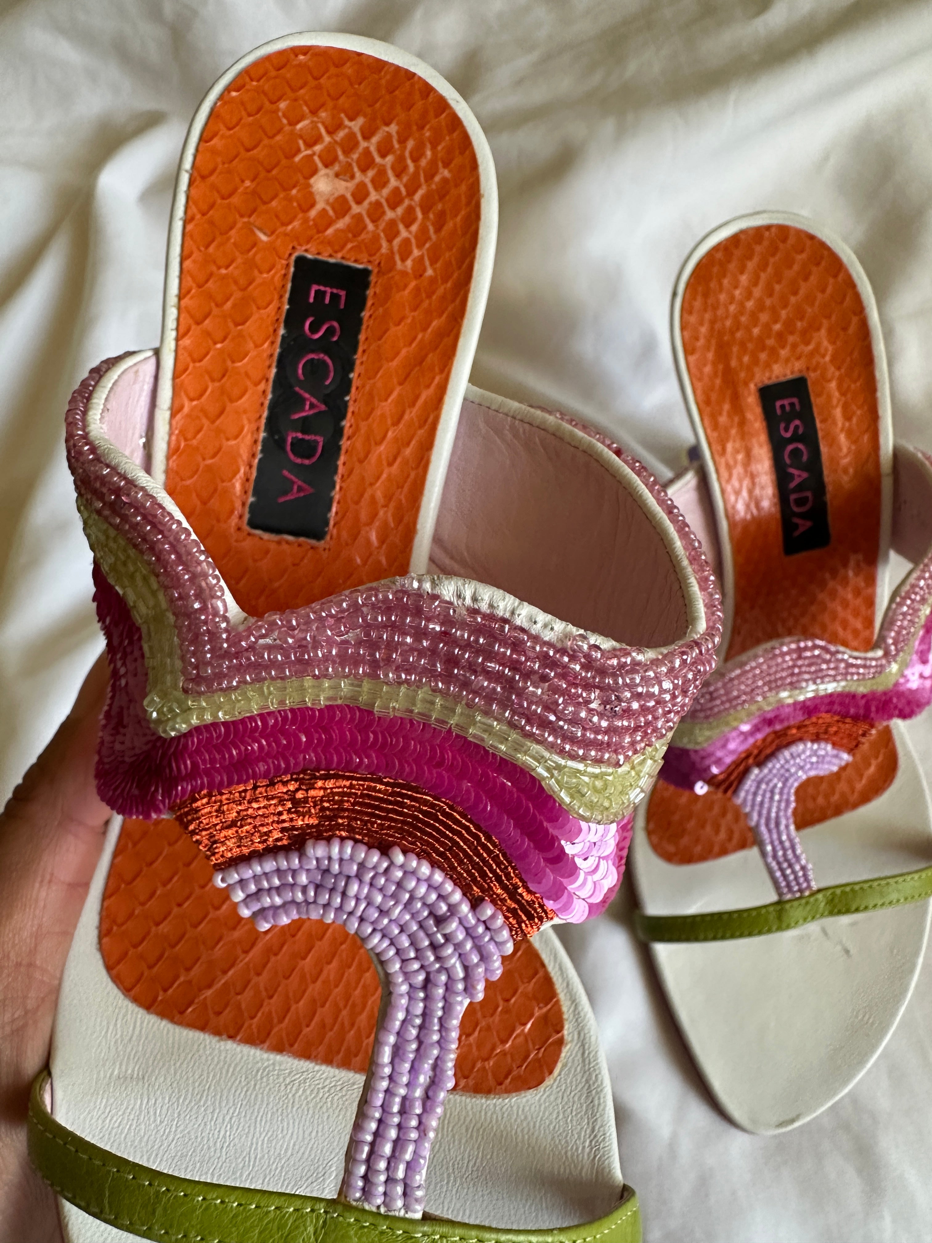 Escada Beaded/Sequin Pumps (EU 37/ US 7)